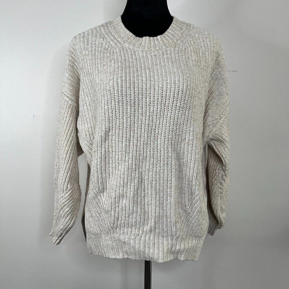 American Eagle Outfitters Knitted Crewneck Side‎ Slit Comfy Cozy Lounge Sweater